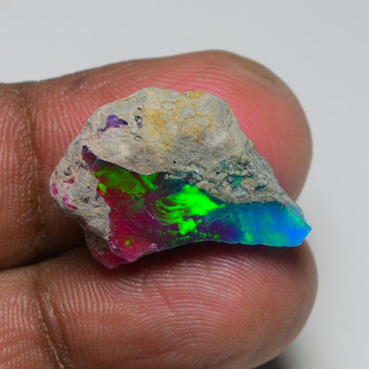 Very Rare Bi-Color Opal Rough 13.05 Cts Natural Ethiopian Opal Raw Jewelry Grade
