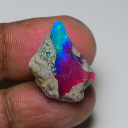 Very Rare Bi-Color Opal Rough 13.05 Cts Natural Ethiopian Opal Raw Jewelry Grade