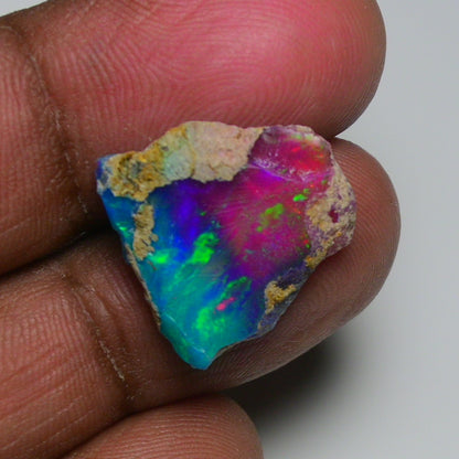 Very Rare Bi-Color Opal Rough 6.35 Cts Natural Ethiopian Opal Raw Jewelry Grade