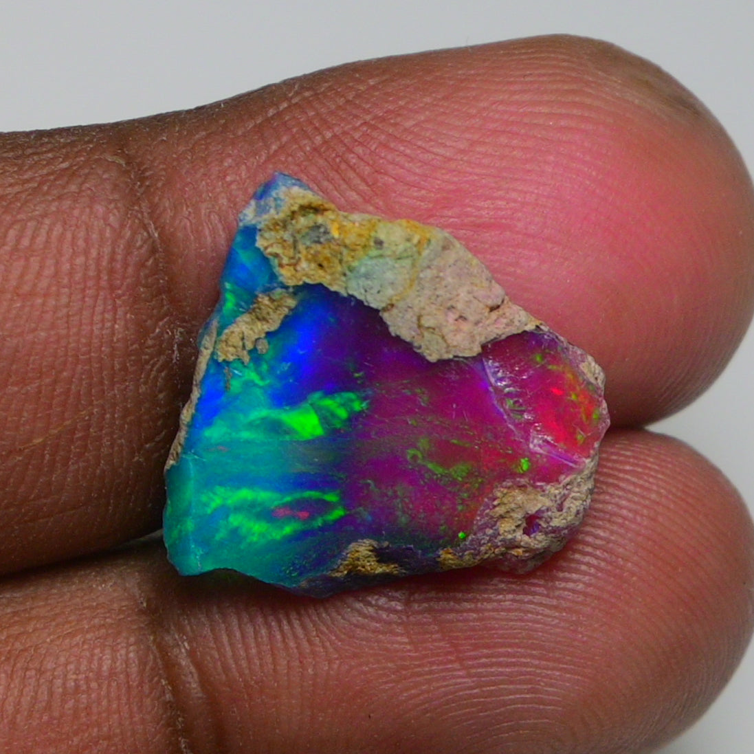 Very Rare Bi-Color Opal Rough 6.35 Cts Natural Ethiopian Opal Raw Jewelry Grade