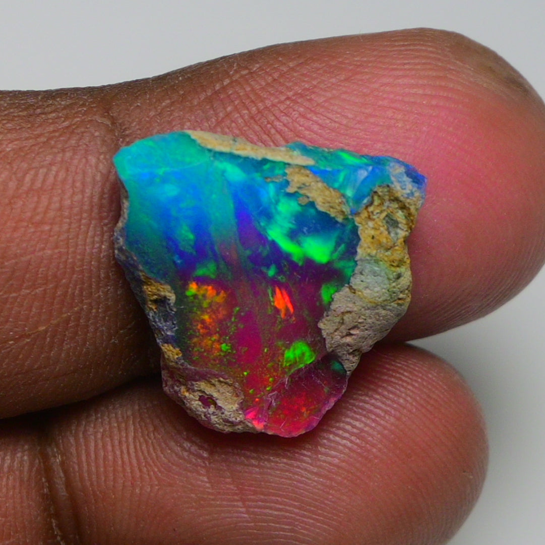 Very Rare Bi-Color Opal Rough 6.35 Cts Natural Ethiopian Opal Raw Jewelry Grade