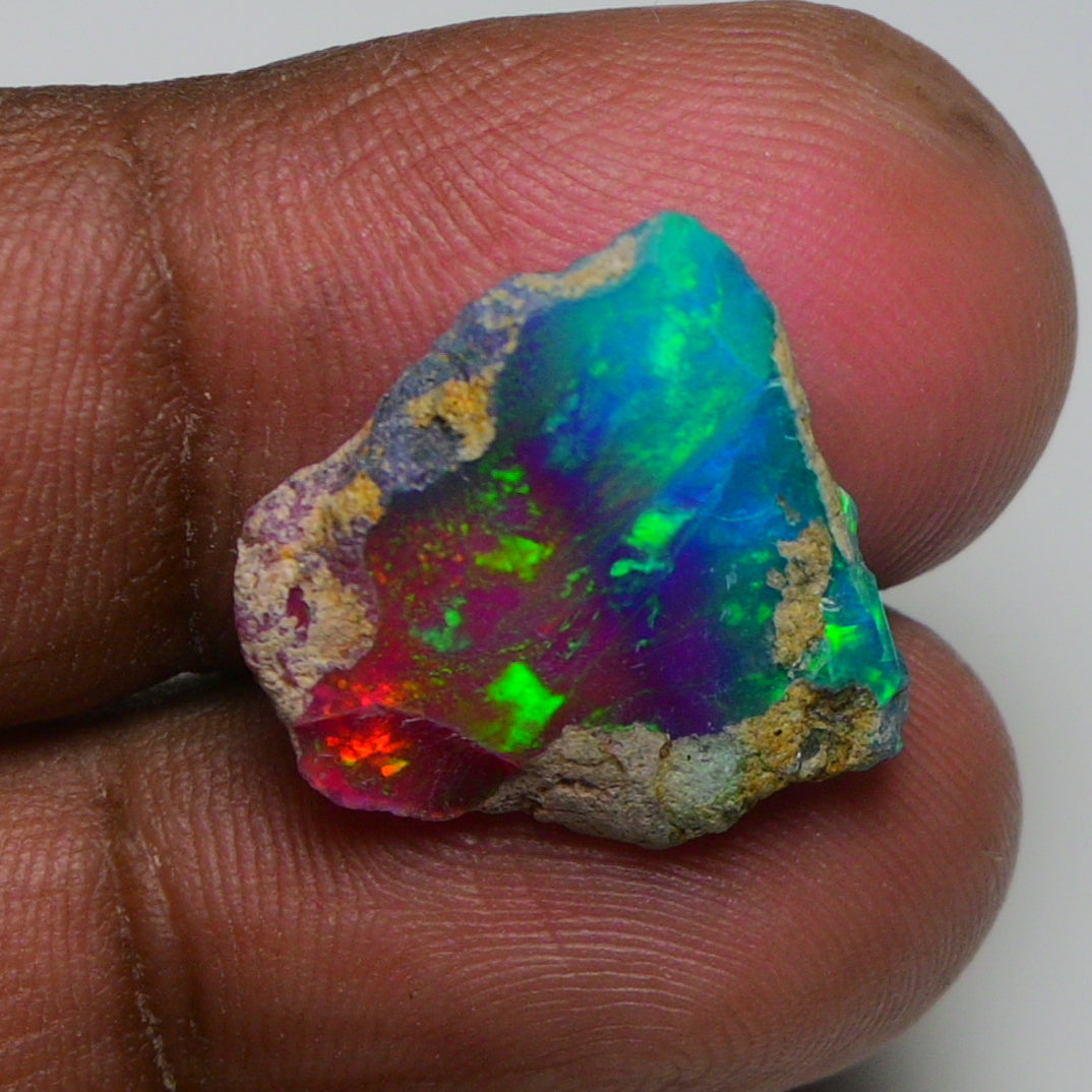Very Rare Bi-Color Opal Rough 6.35 Cts Natural Ethiopian Opal Raw Jewelry Grade