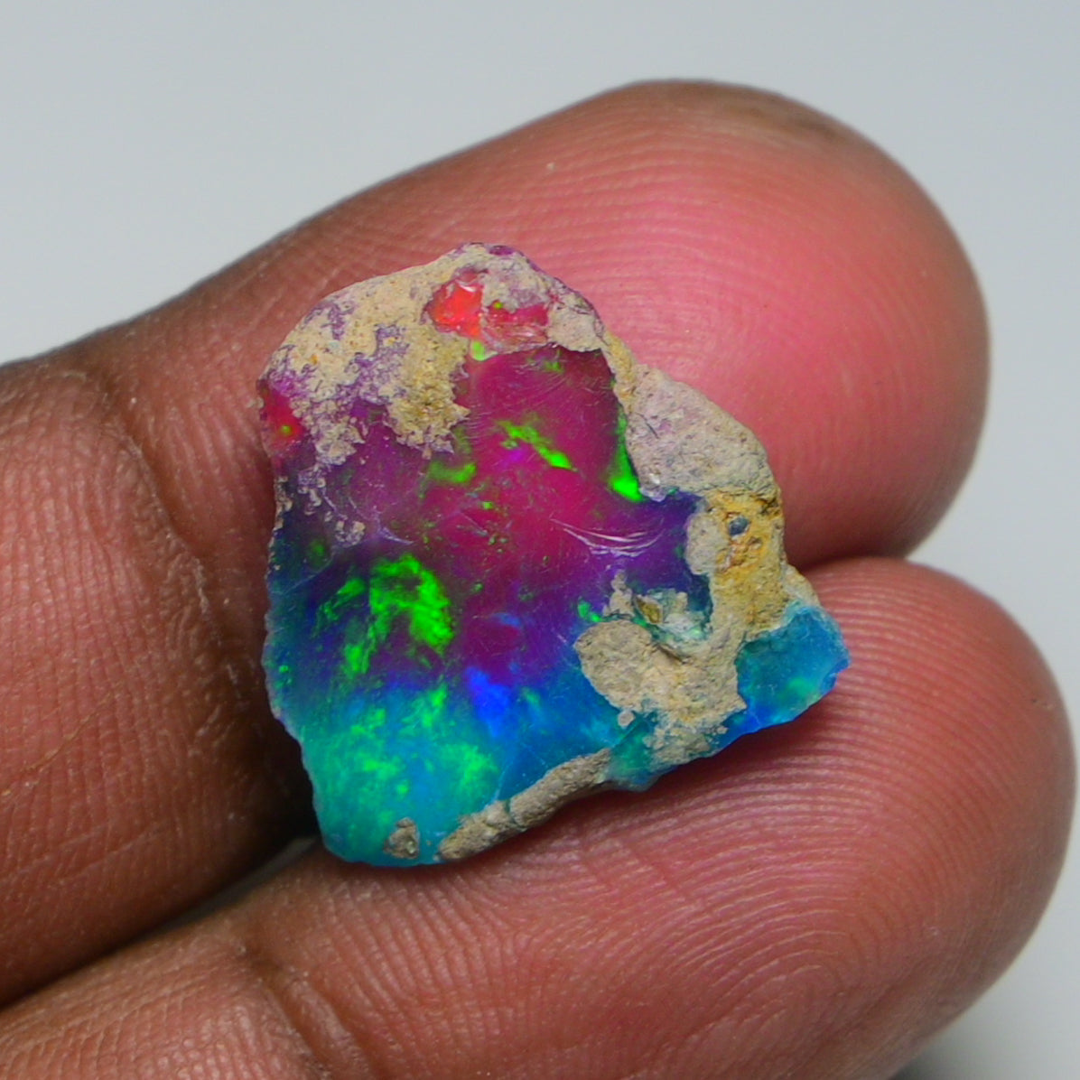 Very Rare Bi-Color Opal Rough 6.35 Cts Natural Ethiopian Opal Raw Jewelry Grade