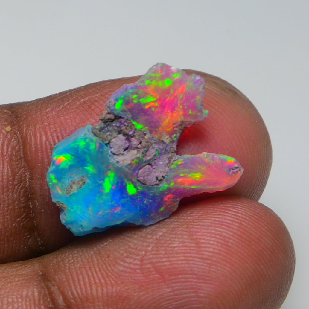 Very Rare Bi-Color Opal Rough 4.60 Cts Natural Ethiopian Opal Raw Jewelry Grade