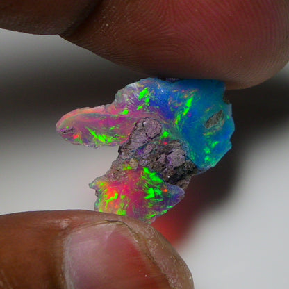 Very Rare Bi-Color Opal Rough 4.60 Cts Natural Ethiopian Opal Raw Jewelry Grade
