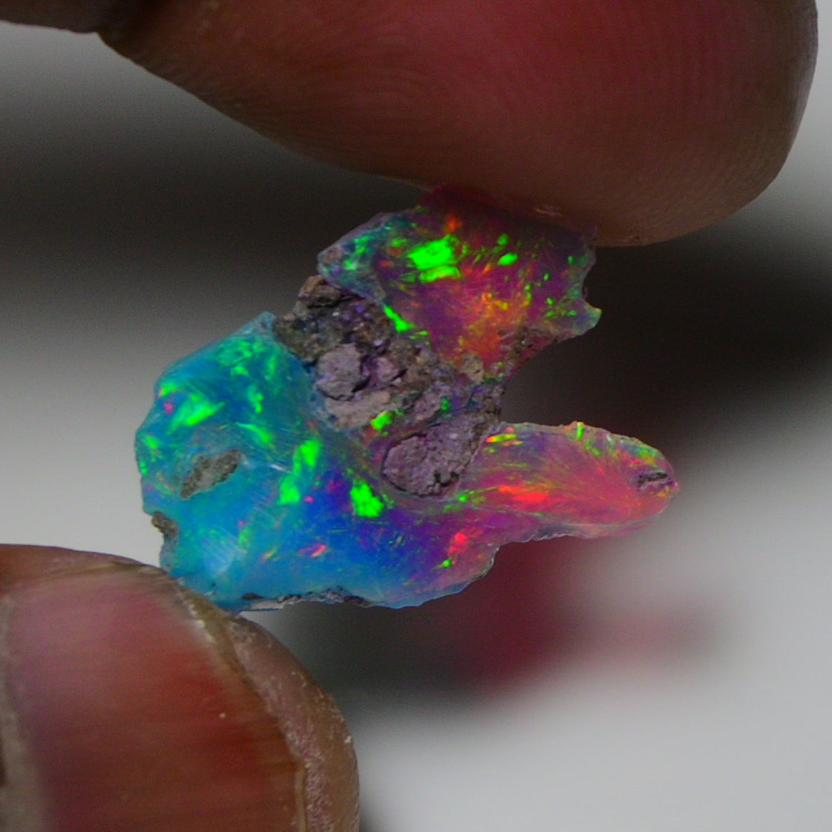 Very Rare Bi-Color Opal Rough 4.60 Cts Natural Ethiopian Opal Raw Jewelry Grade