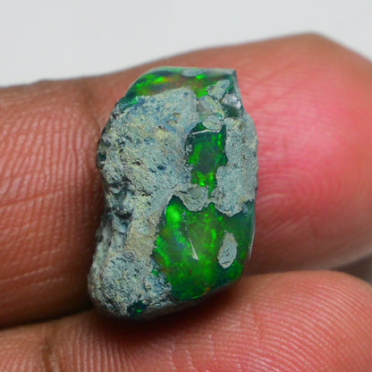 Rare Black Opal 12.35 Carats | Natural Black Ethiopian Opal Rough - Ready for Cutting & Jewelry!
