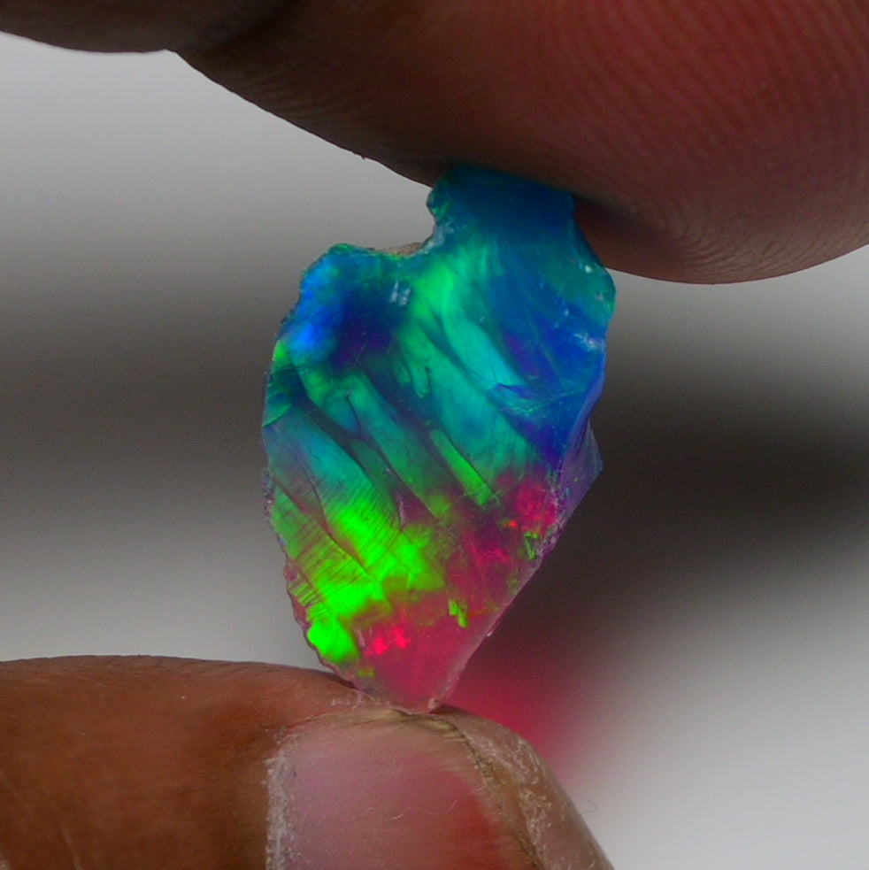 Very Rare Bi-Color Opal Rough 3.75 Cts Natural Ethiopian Opal Raw Jewelry Grade