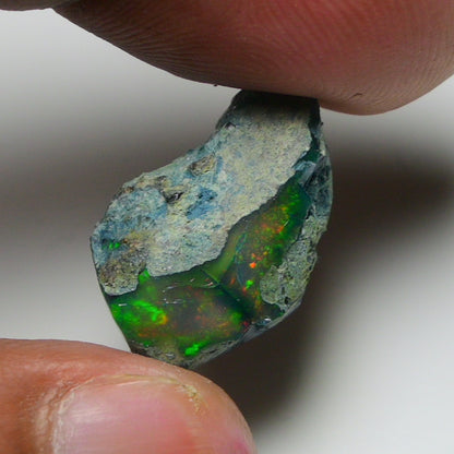 Rare Black Opal 12.35 Carats | Natural Black Ethiopian Opal Rough - Ready for Cutting & Jewelry!