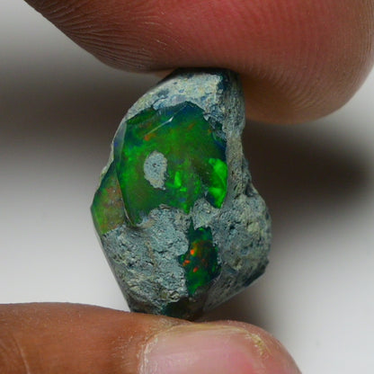 Rare Black Opal 12.35 Carats | Natural Black Ethiopian Opal Rough - Ready for Cutting & Jewelry!