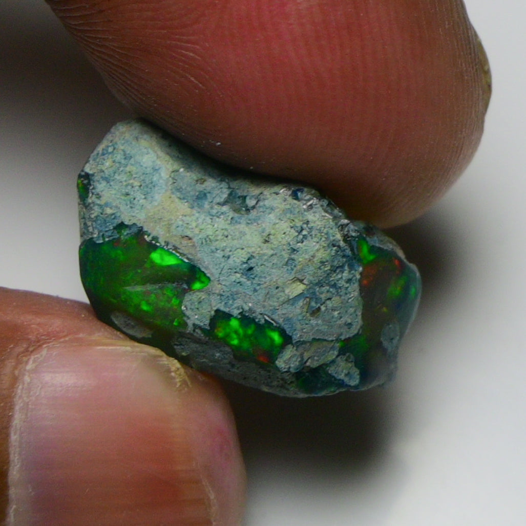 Rare Black Opal 12.35 Carats | Natural Black Ethiopian Opal Rough - Ready for Cutting & Jewelry!