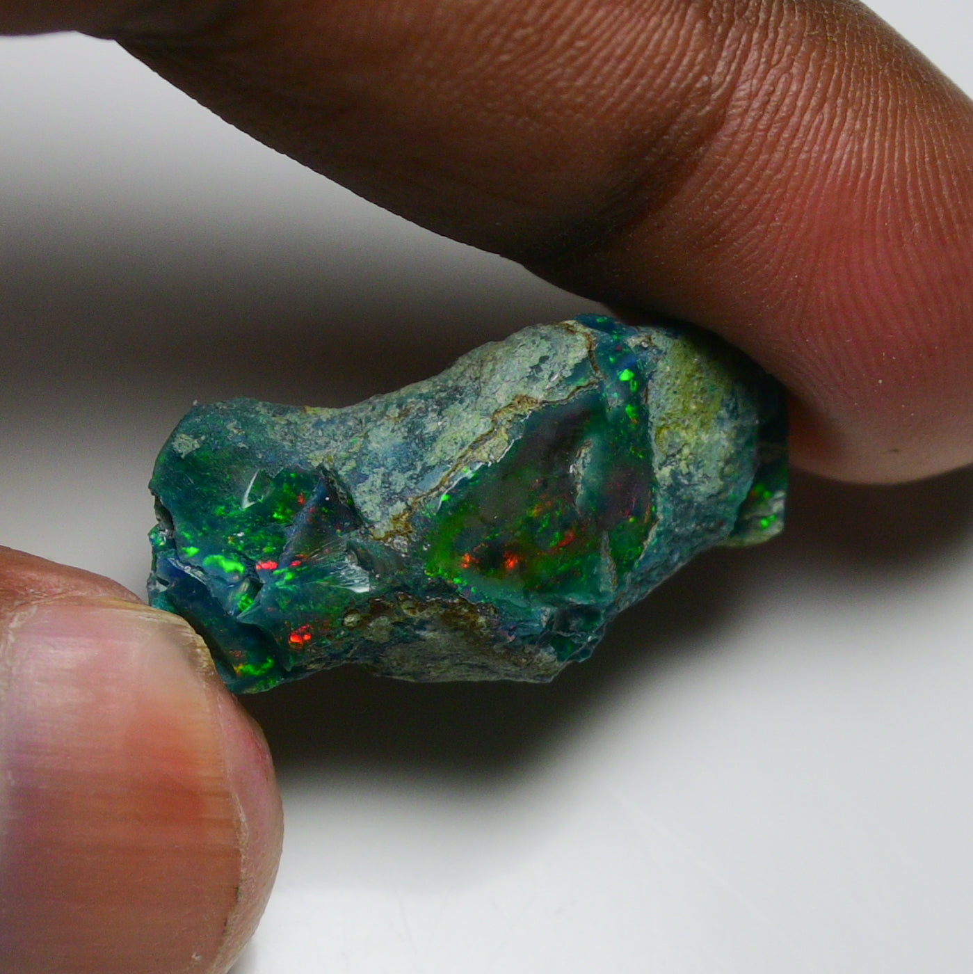 Rare Black Opal 20.75 Carats | Natural Black Ethiopian Opal Rough - Ready for Cutting & Jewelry!