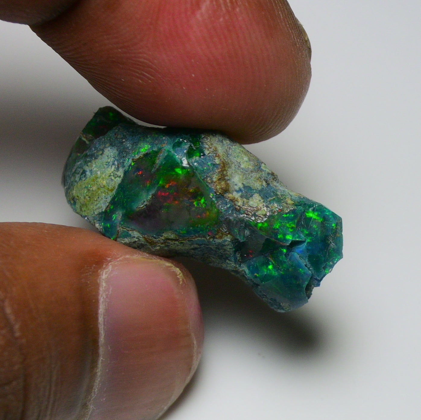 Rare Black Opal 20.75 Carats | Natural Black Ethiopian Opal Rough - Ready for Cutting & Jewelry!