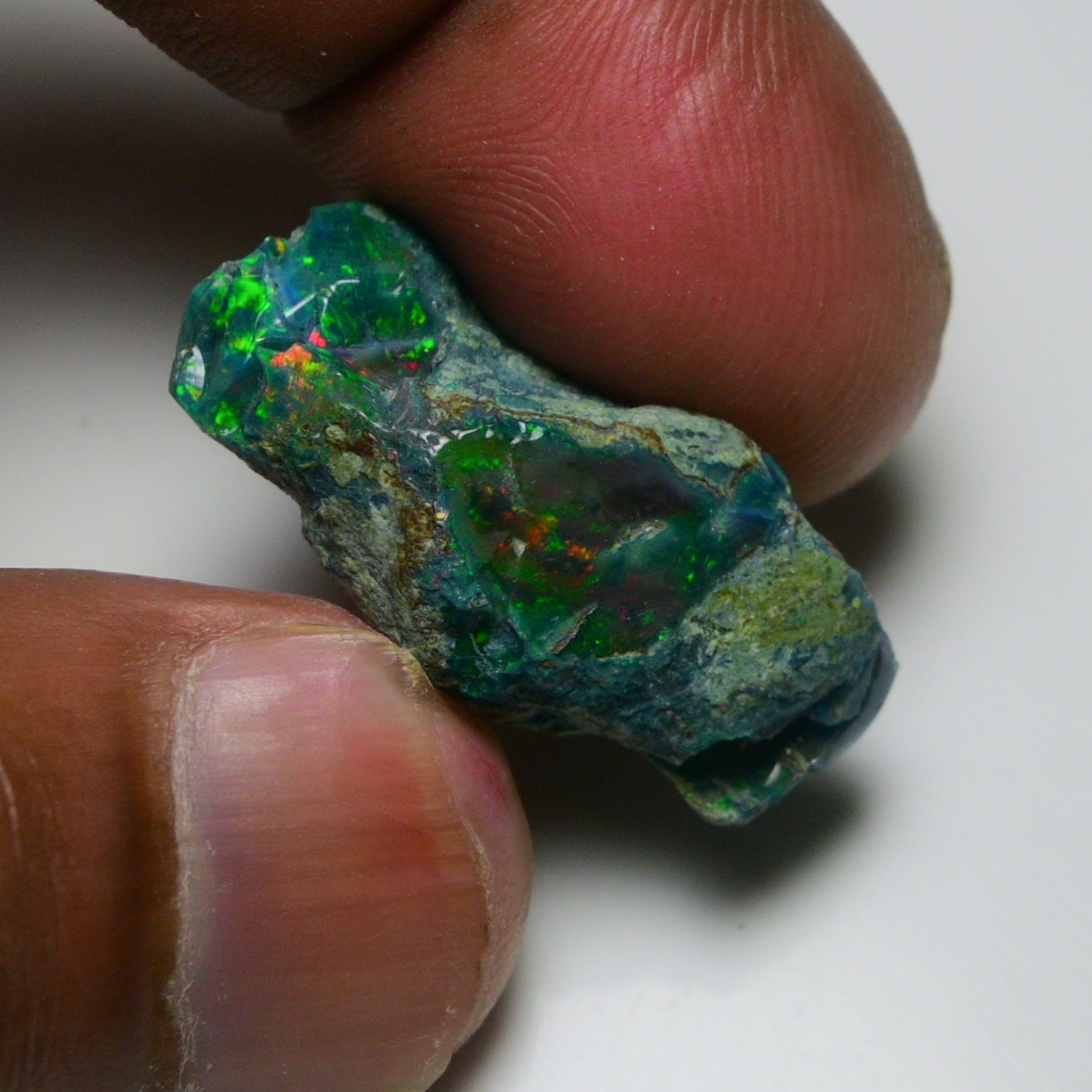 Rare Black Opal 20.75 Carats | Natural Black Ethiopian Opal Rough - Ready for Cutting & Jewelry!