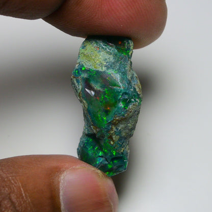 Rare Black Opal 20.75 Carats | Natural Black Ethiopian Opal Rough - Ready for Cutting & Jewelry!