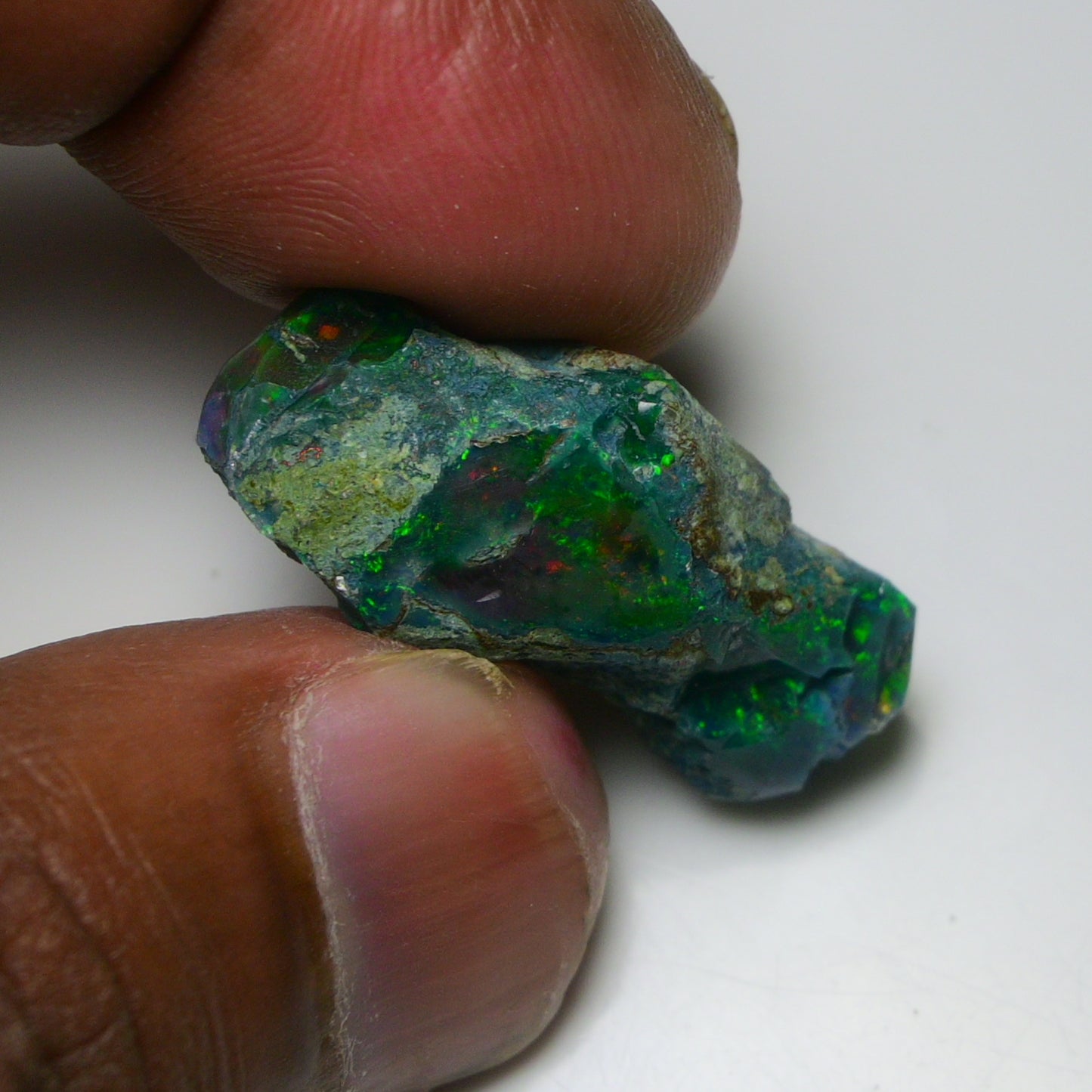 Rare Black Opal 20.75 Carats | Natural Black Ethiopian Opal Rough - Ready for Cutting & Jewelry!