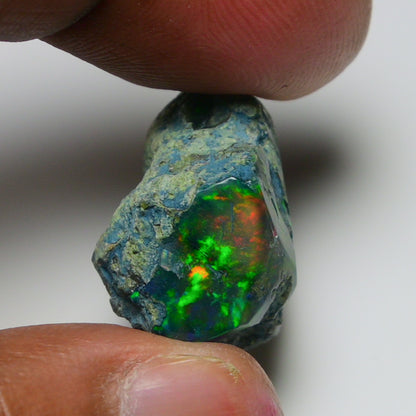 Rare Black Opal 24.30 Carats | Natural Black Ethiopian Opal Rough - Ready for Cutting & Jewelry!