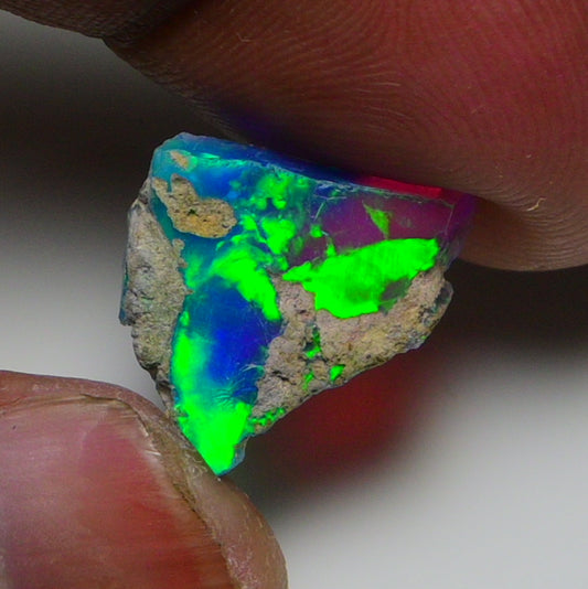 Very Rare Bi-Color Opal Rough 3.80 Cts Natural Ethiopian Opal Raw Jewelry Grade