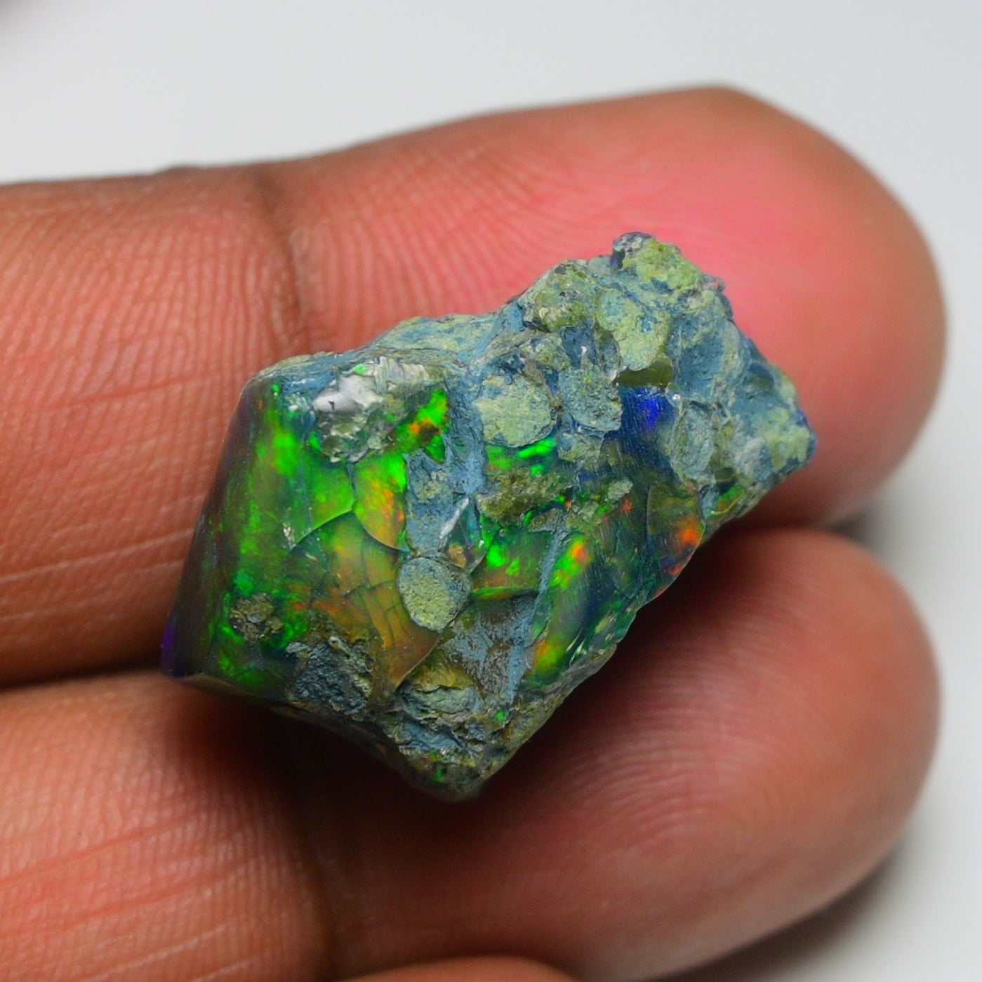 Rare Black Opal 24.30 Carats | Natural Black Ethiopian Opal Rough - Ready for Cutting & Jewelry!