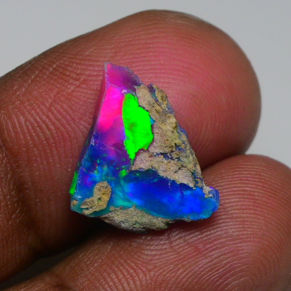 Very Rare Bi-Color Opal Rough 3.80 Cts Natural Ethiopian Opal Raw Jewelry Grade