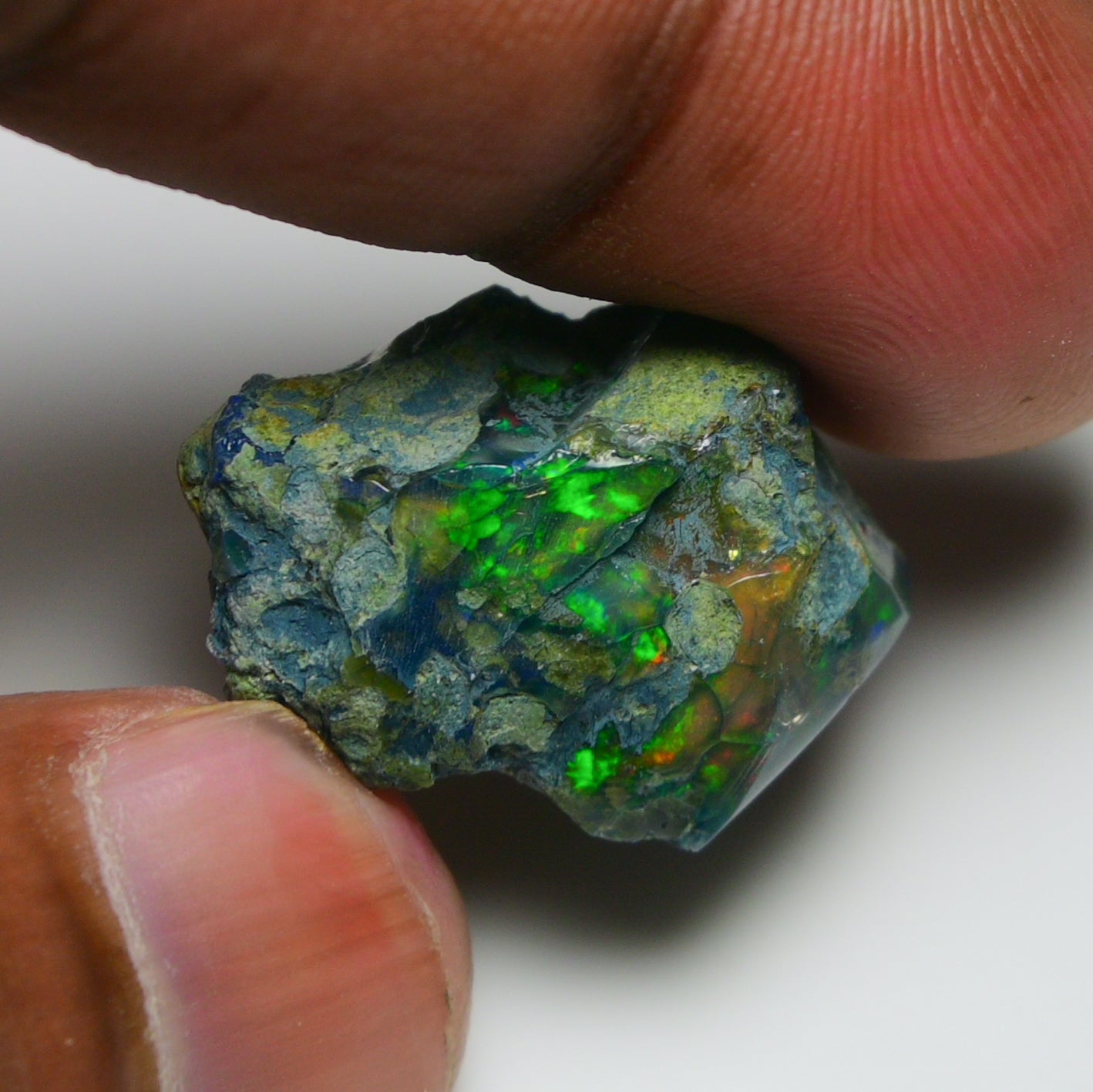 Rare Black Opal 24.30 Carats | Natural Black Ethiopian Opal Rough - Ready for Cutting & Jewelry!