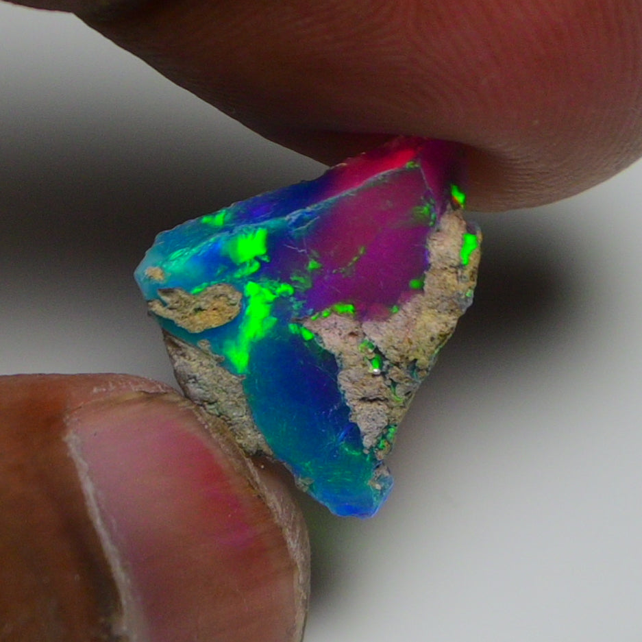 Very Rare Bi-Color Opal Rough 3.80 Cts Natural Ethiopian Opal Raw Jewelry Grade