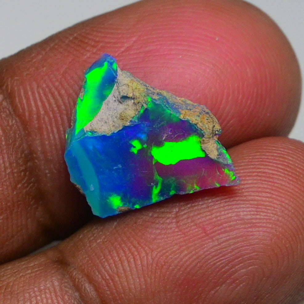 Very Rare Bi-Color Opal Rough 3.80 Cts Natural Ethiopian Opal Raw Jewelry Grade