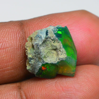 Rare Black Opal 8.65 Carats | Natural Black Ethiopian Opal Rough - Ready for Cutting & Jewelry!