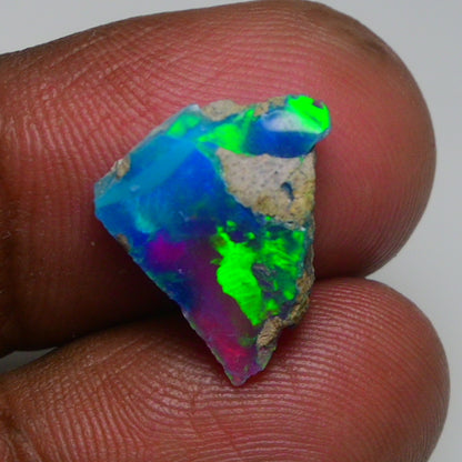 Very Rare Bi-Color Opal Rough 3.80 Cts Natural Ethiopian Opal Raw Jewelry Grade