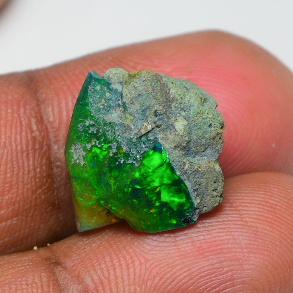 Rare Black Opal 8.65 Carats | Natural Black Ethiopian Opal Rough - Ready for Cutting & Jewelry!