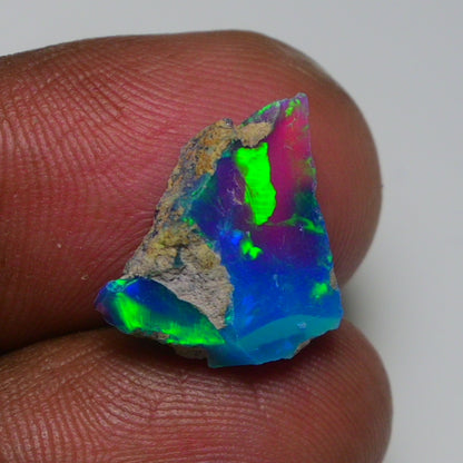 Very Rare Bi-Color Opal Rough 3.80 Cts Natural Ethiopian Opal Raw Jewelry Grade