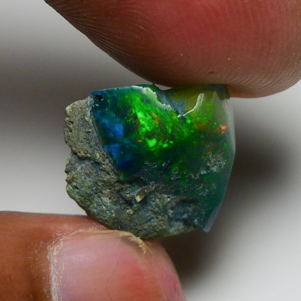 Rare Black Opal 8.65 Carats | Natural Black Ethiopian Opal Rough - Ready for Cutting & Jewelry!