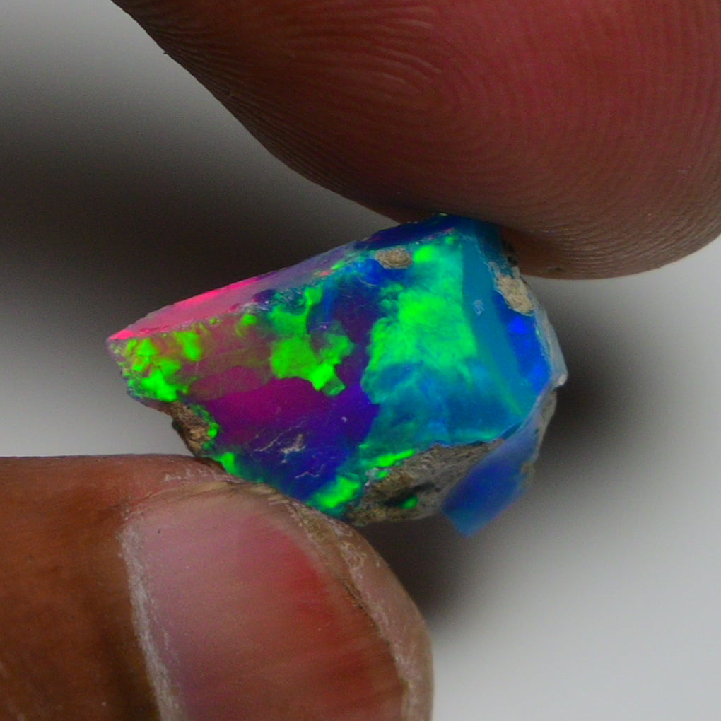 Very Rare Bi-Color Opal Rough 3.80 Cts Natural Ethiopian Opal Raw Jewelry Grade