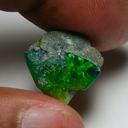 Rare Black Opal 8.65 Carats | Natural Black Ethiopian Opal Rough - Ready for Cutting & Jewelry!