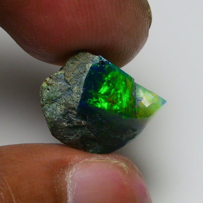 Rare Black Opal 8.65 Carats | Natural Black Ethiopian Opal Rough - Ready for Cutting & Jewelry!