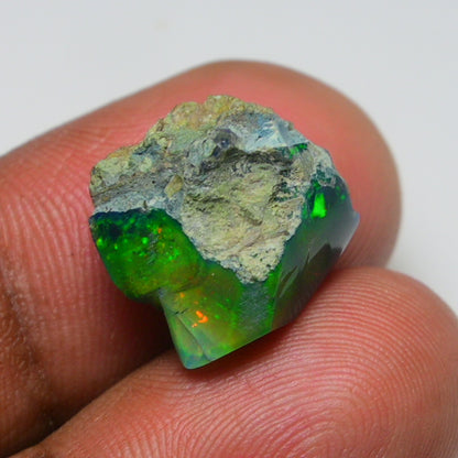 Rare Black Opal 8.65 Carats | Natural Black Ethiopian Opal Rough - Ready for Cutting & Jewelry!