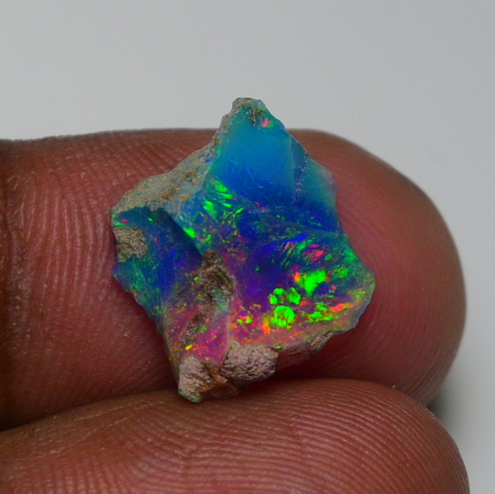 Very Rare Bi-Color Opal Rough 3.40 Cts Natural Ethiopian Opal Raw Jewelry Grade