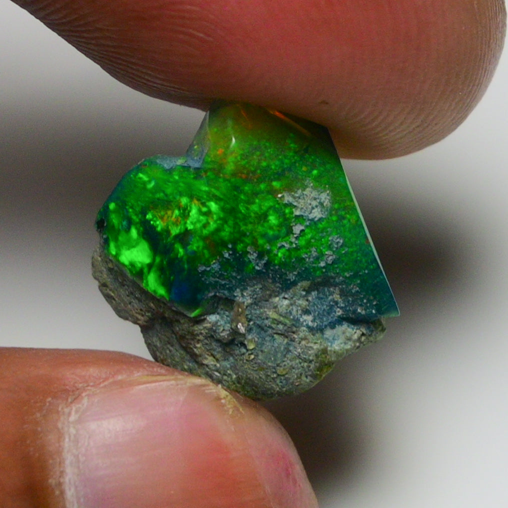 Rare Black Opal 8.65 Carats | Natural Black Ethiopian Opal Rough - Ready for Cutting & Jewelry!