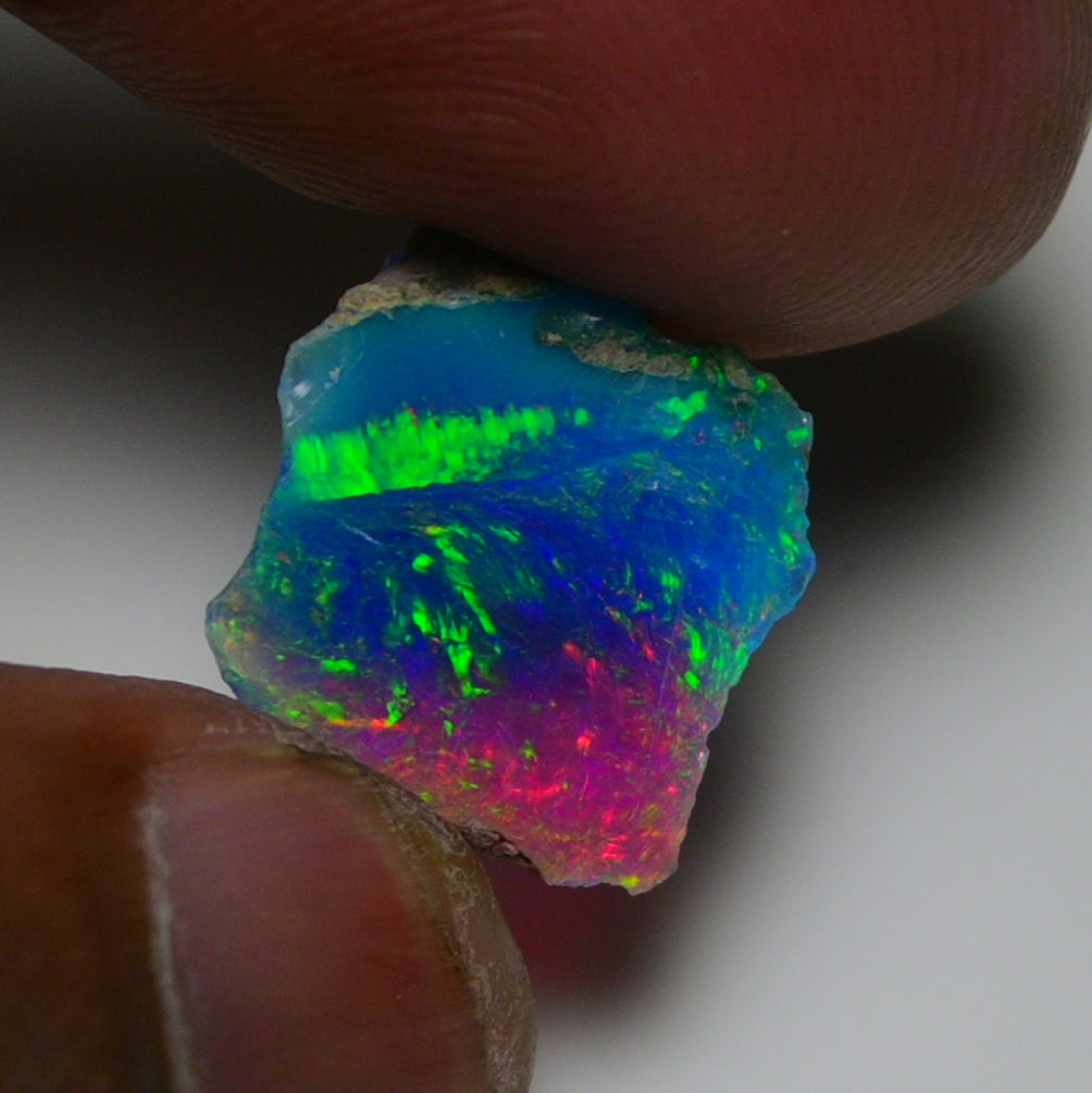 Very Rare Bi-Color Opal Rough 3.40 Cts Natural Ethiopian Opal Raw Jewelry Grade