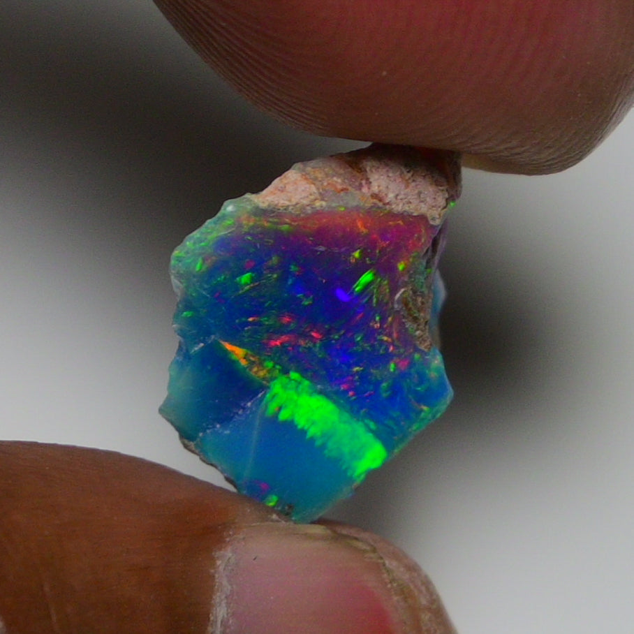 Very Rare Bi-Color Opal Rough 3.40 Cts Natural Ethiopian Opal Raw Jewelry Grade
