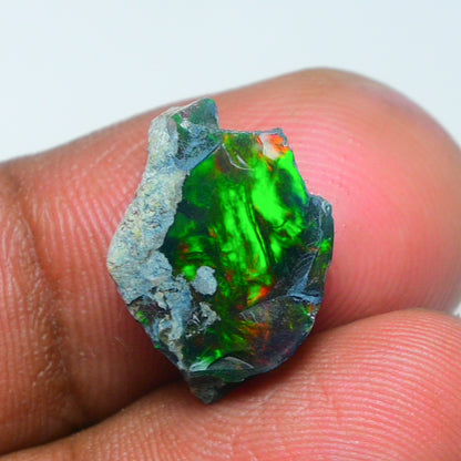 Rare Black Opal 5.20 Carats | Natural Black Ethiopian Opal Rough - Ready for Cutting & Jewelry!