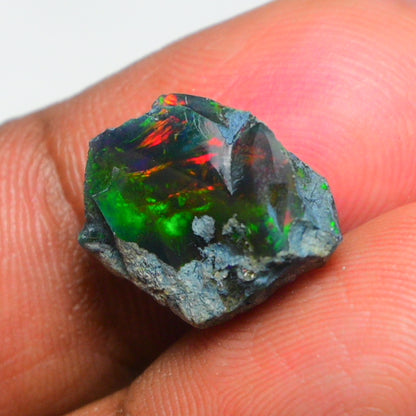Rare Black Opal 5.20 Carats | Natural Black Ethiopian Opal Rough - Ready for Cutting & Jewelry!