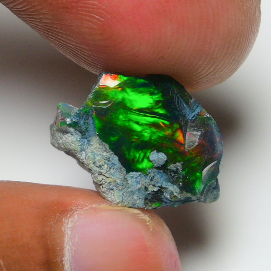 Rare Black Opal 5.20 Carats | Natural Black Ethiopian Opal Rough - Ready for Cutting & Jewelry!