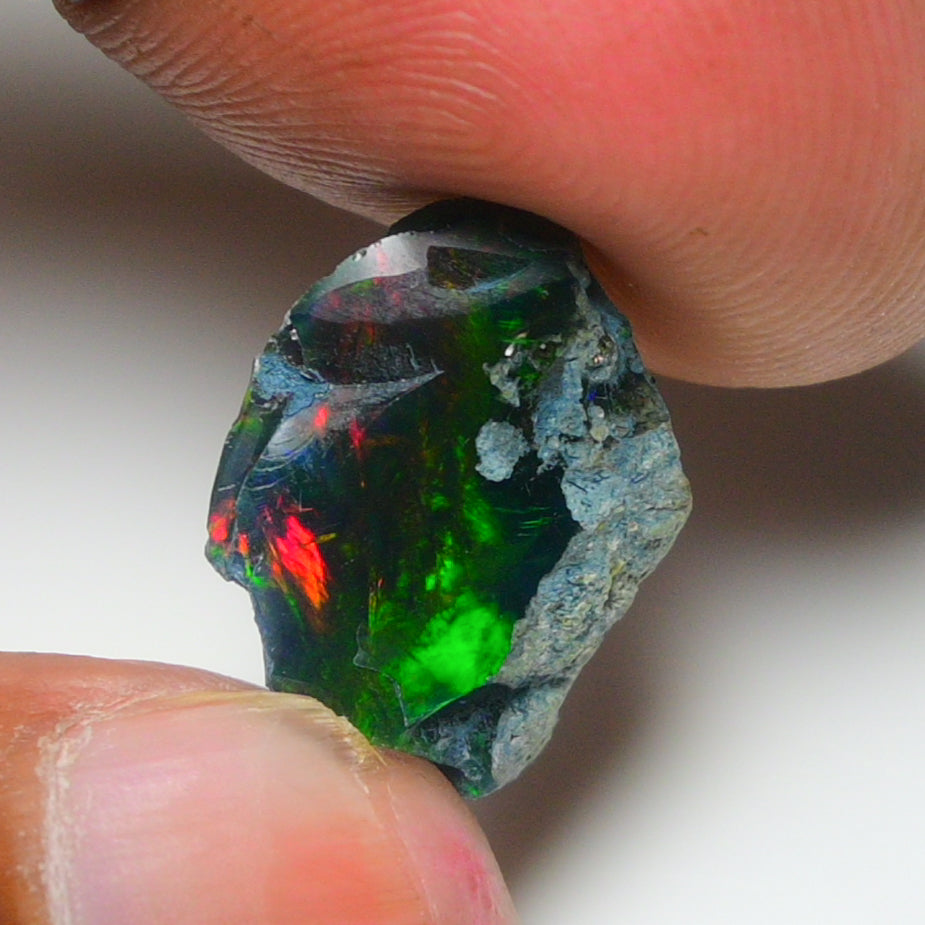 Rare Black Opal 5.20 Carats | Natural Black Ethiopian Opal Rough - Ready for Cutting & Jewelry!