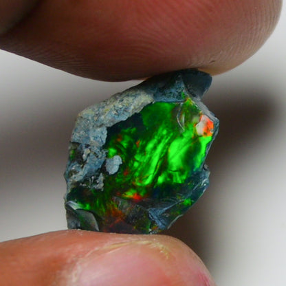 Rare Black Opal 5.20 Carats | Natural Black Ethiopian Opal Rough - Ready for Cutting & Jewelry!