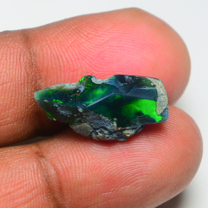 Rare Black Opal 6.20 Carats | Natural Black Ethiopian Opal Rough - Ready for Cutting & Jewelry!