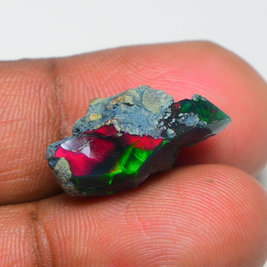 Rare Black Opal 6.20 Carats | Natural Black Ethiopian Opal Rough - Ready for Cutting & Jewelry!