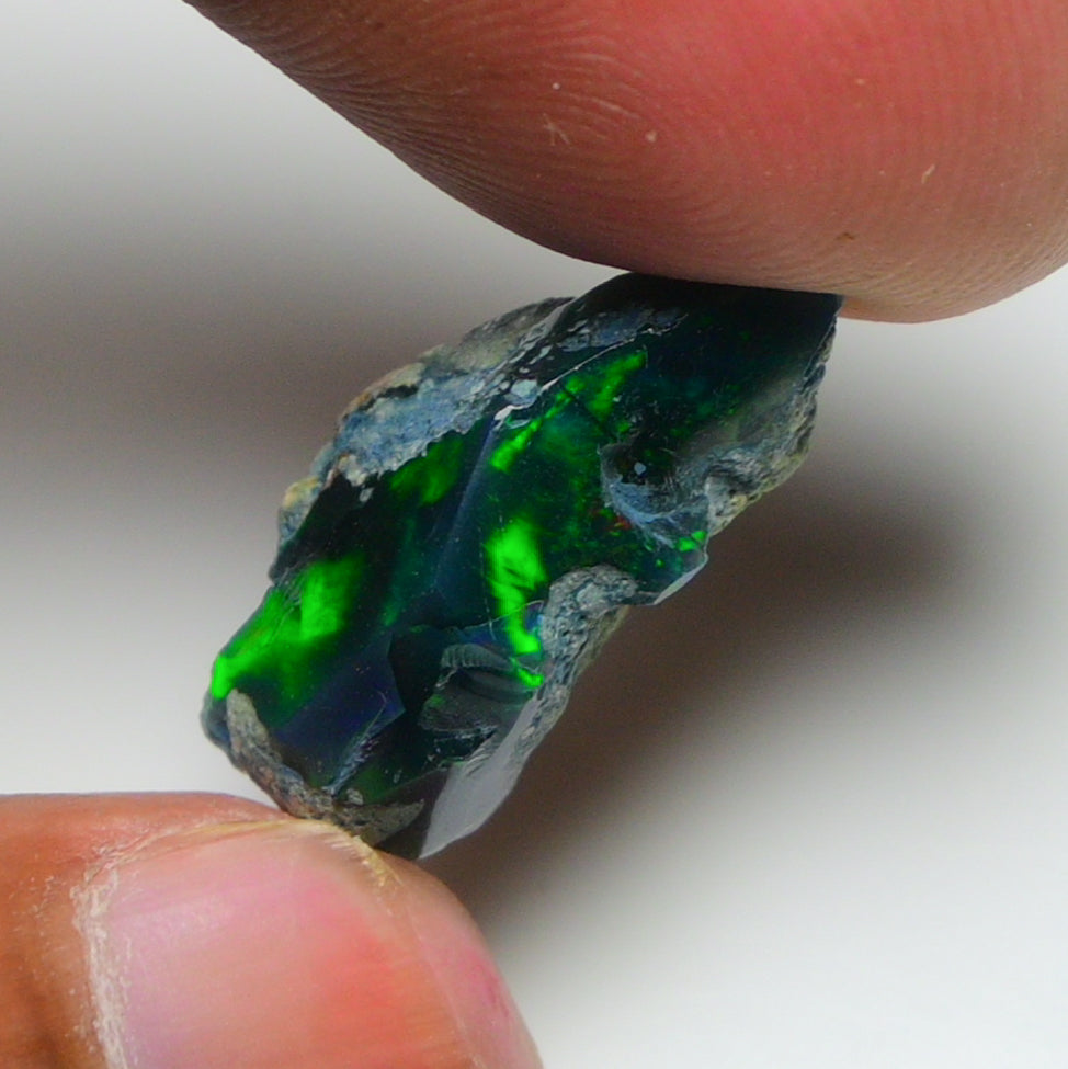 Rare Black Opal 6.20 Carats | Natural Black Ethiopian Opal Rough - Ready for Cutting & Jewelry!