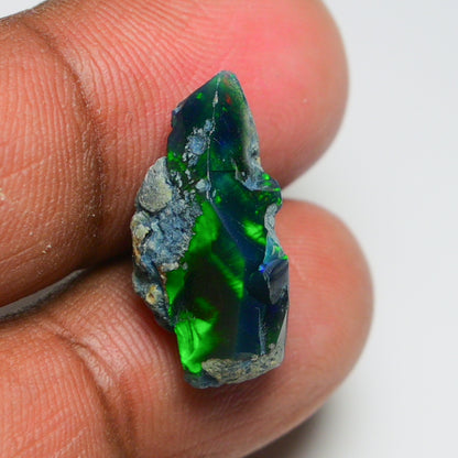 Rare Black Opal 6.20 Carats | Natural Black Ethiopian Opal Rough - Ready for Cutting & Jewelry!