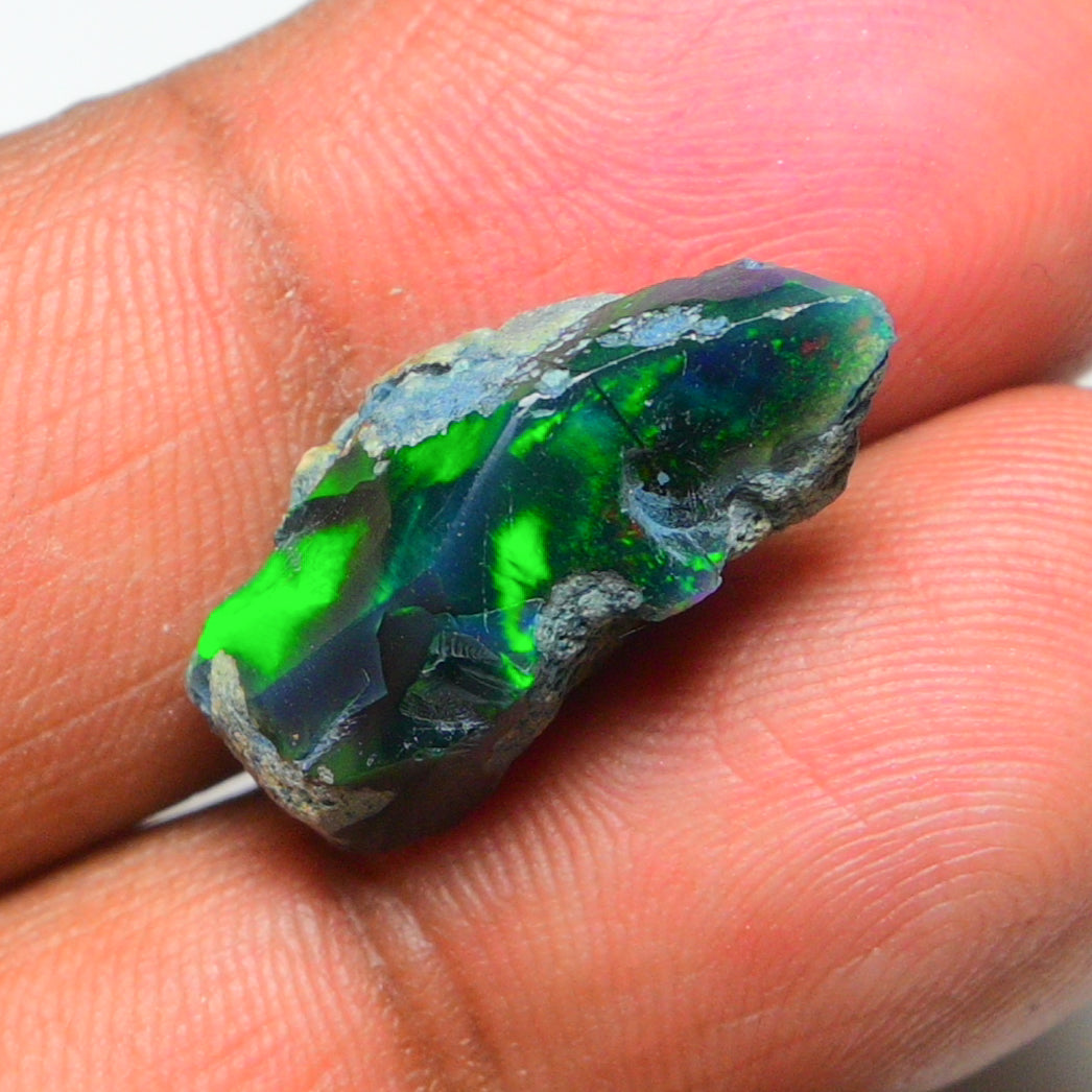 Rare Black Opal 6.20 Carats | Natural Black Ethiopian Opal Rough - Ready for Cutting & Jewelry!